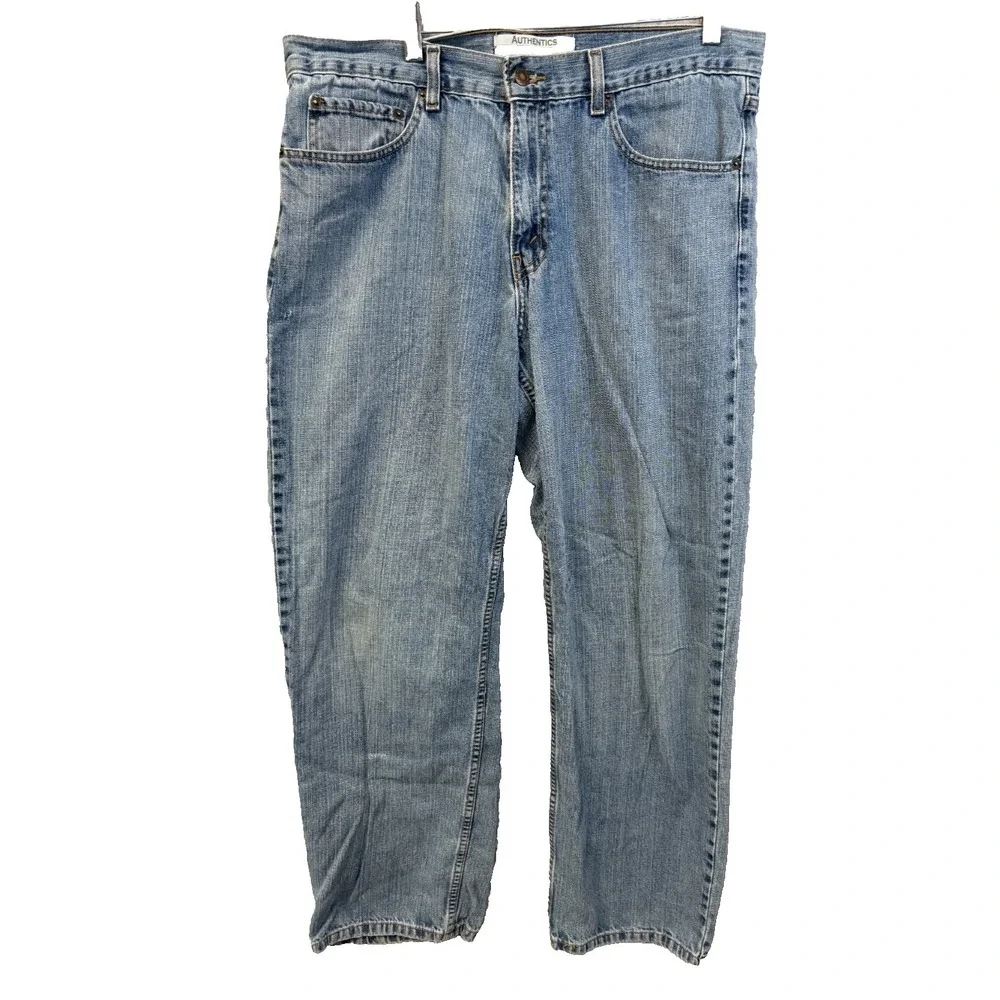Levi Strauss Authentics Signature Relaxed Light Wash Jeans Men's Size 34x30